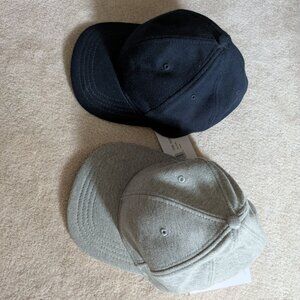 Reigning Champ 6-Panel Cotton Cap (x2) in Navy and Grey